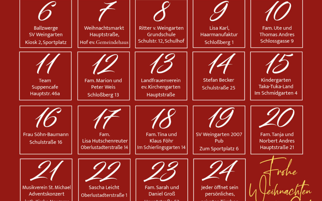 Lebendige Adventskalender 2025